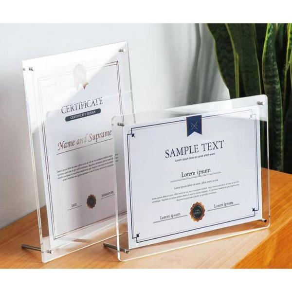 アクリルフォトフレーム 12サイズ 写真立て 壁掛け スタンドタイプ 横縦置き兼用 透明 写真フレーム クリア 卓上展示ピクチャー L版 a4 a5