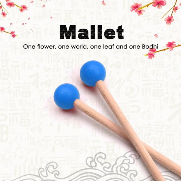 先端ゴム製 マレット mallet チャイム/木琴/鐘/ウッドブロック/音叉/パーカッション などに最適 【2本１セット】■出品物■・マレットｘ１セット（２本）【詳細】品質：木製＋先端ゴム製【サイズ】長さ：約18cmヘッドの大きさ：2.5c...