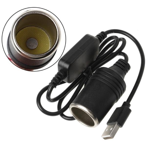 USB ポートから シガーライターソケットに 変換 パソコンのUSBからも使用可能 トラック 12v対応 変換電源 【34cm】