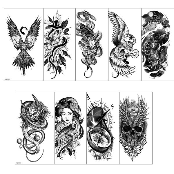 即納 タトゥーシール ひじ下 アーム 刺青シール No3 ボディーアート 肘