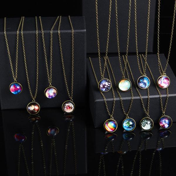 即納】宇宙 惑星 ネックレス ペンダント レディース アクセサリー 天体