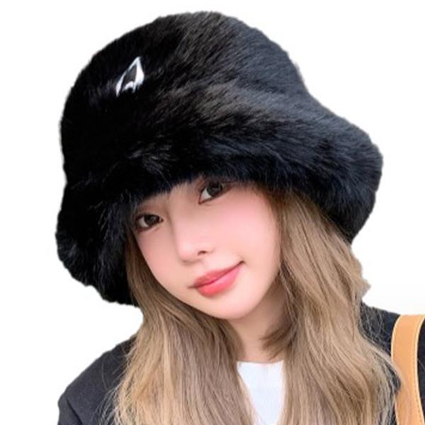 もこもこ ふわふわ ファー ハット ファー帽子 バケットハット 