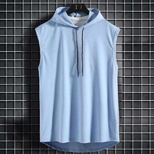 ノースリーブ メンズ Tシャツ タンクトップ パーカー 半袖 無地 フード付き 袖なし M 03 Mirise Mirai 通販 Yahoo ショッピング