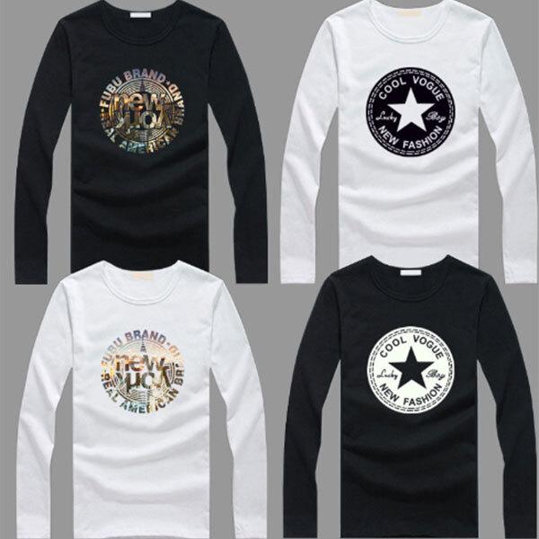 即納 デザイン柄 長袖 カットソー ロンT ロングTシャツ メンズ シャツ 長袖Tシャツ インナー カジュアル ロゴ 着痩せ スリム フィット 細身 薄手