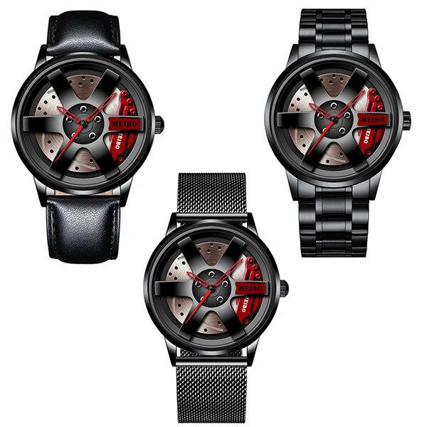 高級！ランボルギーニ　クォーツ腕時計 ステンレススチール 黒 高級！ランボルギーニ クォーツ腕時計 ステンレススチール 黒