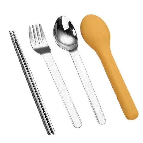 即納】シリコンケース カトラリーセット スプーン 箸 フォーク 3点