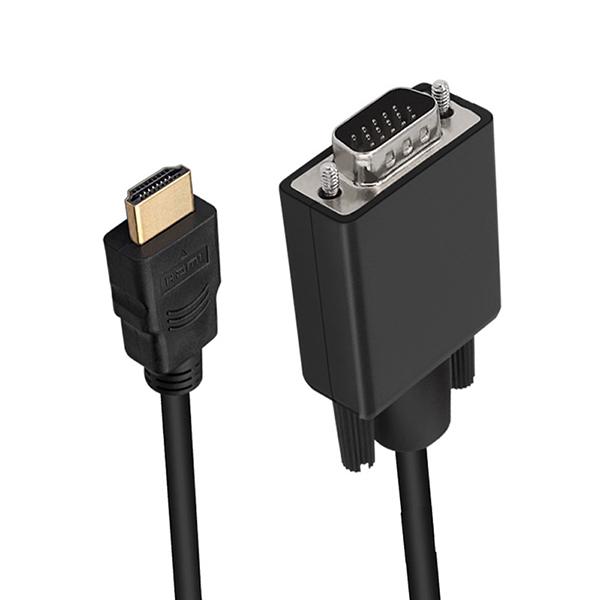即納 HDMI-VGA 変換ケーブル 変換アダプター 高解像度 ノイズ低減 ケーブル フルハイビジョン 1m 1.8m デジタルからアナログ変換 ICチップ内蔵 単方向