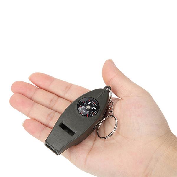 即納】ホイッスル 4個セット 多機能ホイッスル コンパス 拡大鏡 温度計