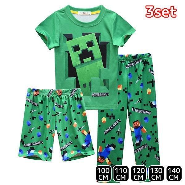 Minecraft Minecraft マインクラフト 長袖 パジャマ セットアップ キャラクター ｔシャツ マイクラゲームキャラクターグッズ かわいい 子供 誕生日 カコイイ Pcaec 弥勒庵 通販 Yahoo ショッピング