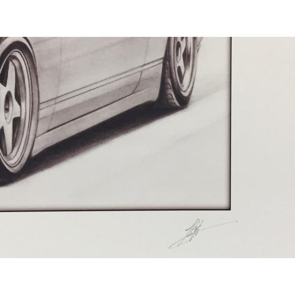 日産 NISSAN 180SX中期【鉛筆画】名車 旧車 イラスト A4 | JChere
