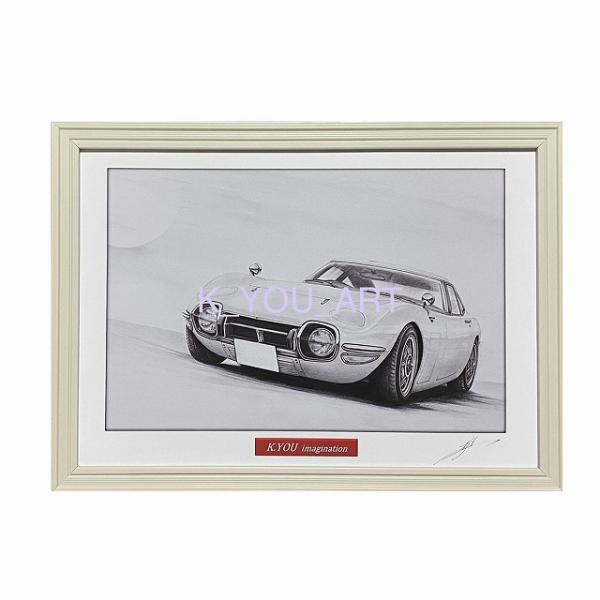 TOYOTA トヨタ2000GT前期フロント【鉛筆画】名車 旧車 イラスト