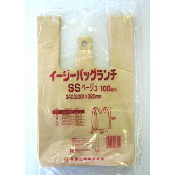 【サイズ】巾（仕上巾）×長さ（ｍｍ） ３４０（２００）×３２０【材質】ＨＤＰＥ【色】ベージュ【メーカー】福助工業【入り数】１袋　１００枚入弁当容器を入れるのに最適な袋です。マチが広いのでお弁当が傾かないです。