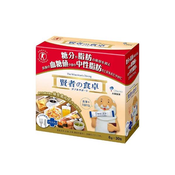 賢者の食卓ダブルサポートは、食物繊維（難消化性デキストリン）の働きで、糖分や脂肪の吸収を抑え、食後の血糖値・中性脂肪の上昇をおだやかにします。食後の血糖値が気になる方や脂肪の多い食事を摂りがちな方の食生活の改善に役立ちます。▼許可表示:本製...