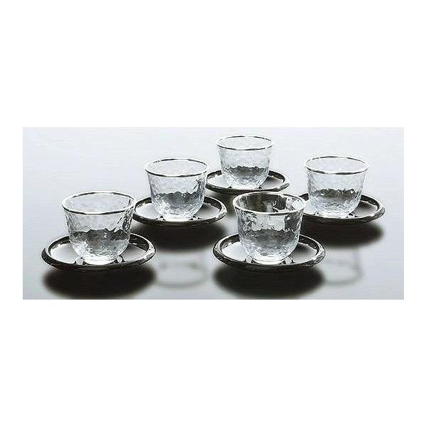 銀の月 冷茶グラスセット 茶托付 170ml【5客セット】日本製 タンブラー クリア プレゼント ギフト 贈リ物 セット  雑貨 キッチン用品 食器 ガラス食器