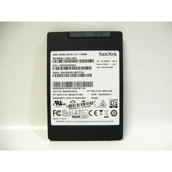 SanDisk X300 128GB SSD SATA 2.5インチ18枚セット ▽SANDISK SSD X300s SD7SB3Q-128G-1001 128GB SATA 2.5型 中古 サン