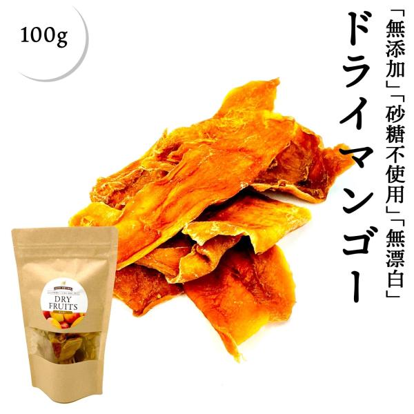 無添加 ドライマンゴー 100g フィリピン産 砂糖不使用 マンゴー ドライフルーツ