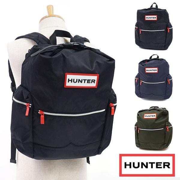 ハンター HUNTER オリジナル トップクリップ バックパック ナイロン リュックサック メンズ レディース バッグ かばん ブラック  UBB6017ACD-BLK