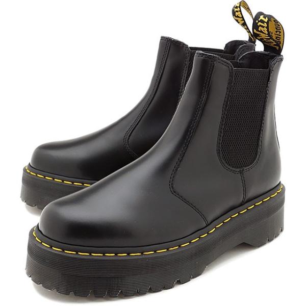ドクターマーチン 2976 Quad Leather Platform Chelsea Boots Black Polished Smooth メンズブーツ 価格比較 価格 Com