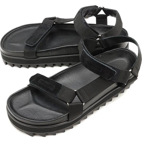 ヨーク YOAK メンズ レザーサンダル [SS22] NORMAN 日本製 ビブラム シャークソール BLACK YOAK（ヨーク） 返品送料無料 メンズ レザーサンダル SS22 NORMAN 日本