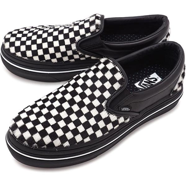 国内配送 VANS SUPER COMFYCUSH SLIP-ON FURY BLACK /WHITE VANS Super ComfyCush Mens Sz 6 / Womens 7.5 Black / White