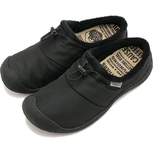 返品交換送料無料 キーン KEEN レディース ハウザー スリー スライド 1028162 W HOWSER III SLIDE ルームシューズ オフィス履き Black Smooth Nylon 正規取扱店