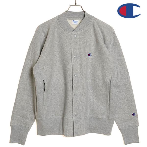 チャンピオン Champion リバースウィーブ スナップ スウェットシャツ C3-A020 REVERSE WEAVE SNAP SWEATSHIRT パーカー スナップボタン SILVER-GRAY 正規取扱店