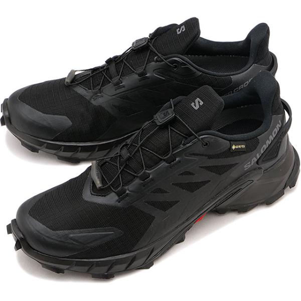 サロモン SALOMON スニーカー スーパークロス4 ゴアテックス L41731600 SUPERCROSS 4 GTX メンズ 靴 トレランシューズ 透湿防水 BLACK BLACK BLACK 正規取扱店