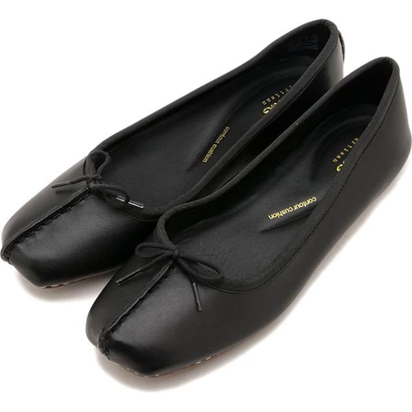 クラークス Clarks フラットシューズ フレックルアイス 20352929 FW25 Freckle Ice レディース 靴 バレエシューズ Black-Leather 正規取扱店
