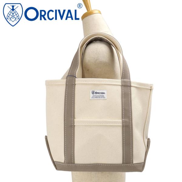 オーシバル ORCIVAL トートバッグ スモール OR-H0285-KWC TOTE BAG SMALL 鞄 日本製 キャンバストート 小サイズ 帆布 ホワイト系 ECRU TAUPE 正規取扱店