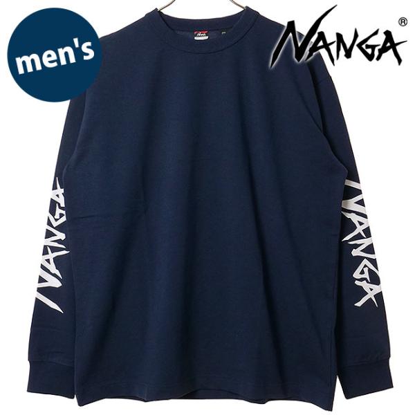 ナンガ NANGA メンズ エコハイブリッド スリーブロゴ ロングスリーブTシャツ N2500-1L030A SS26 ECO HYBRID SLV LOGO L S TEE ネイビー D.NVY  正規取扱店