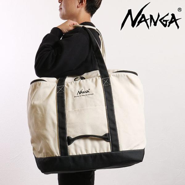 ナンガ NANGA ギア キャンバストートバッグ N2600-3O024Z SS26 50L GEAR CANVAS TOTE BAG 鞄 ギアバッグ 肩掛け アウトドア 白 WHT 正規取扱店