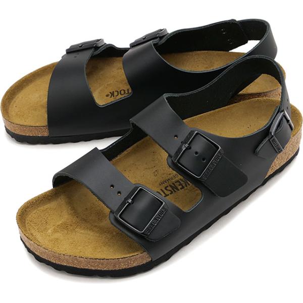 ビルケンシュトック BIRKENSTOCK サンダル メンズ ミラノ 34191 SS26 MILANO 靴 ドイツ製 コンフォートサンダル 黒 BLACK | NATURAL-LEATHER 正規取扱店