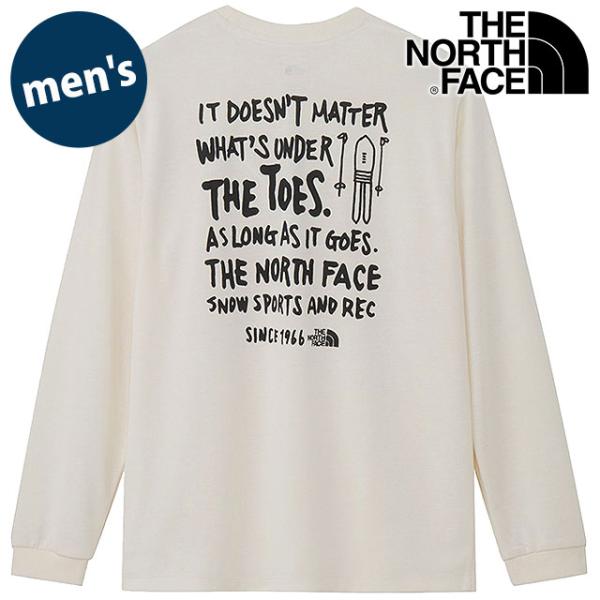 ザ ノース フェイス THE NORTH FACE メンズ NT82690-OW L S Snow Rec Crew ノースフェイス TNF カットソー 長袖Tシャツ グラフィックT UVカット 秋冬 正規取扱店