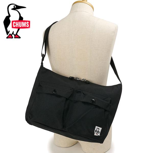 チャムス CHUMS リサイクルポケットネストショルダーバッグ [CH60-4184 FW26] 12L Recycle Pocket Nest Shoulder Bag 鞄 アウトドア 黒 正規取扱店