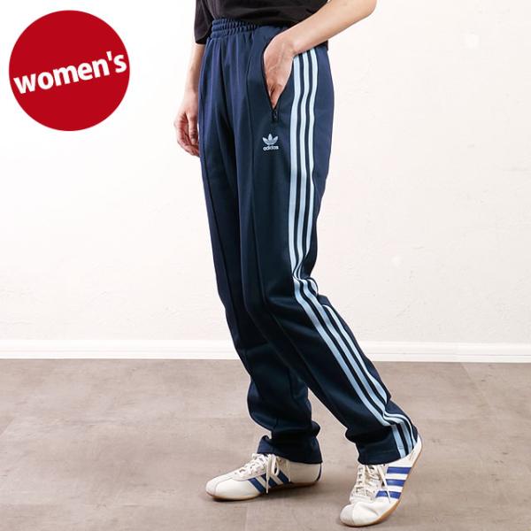 [ ブランド ] アディダス　adidas[ ジャンル ]トラックパンツ／ジャージ[ 素　 材 ]綿52％／ポリエステル48％[ サイズ ]ウエスト×股上×股下×ヒップ×裾幅（cm）Mサイズ：63×28×75×93×18Lサイズ：67×28...
