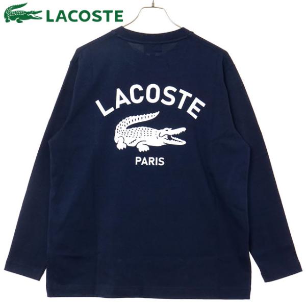 ラコステ LACOSTE PARISロゴヘビーオンスTシャツ TH9396-99-166 FW25 メンズ トップス 長袖 ネイビー 正規取扱店