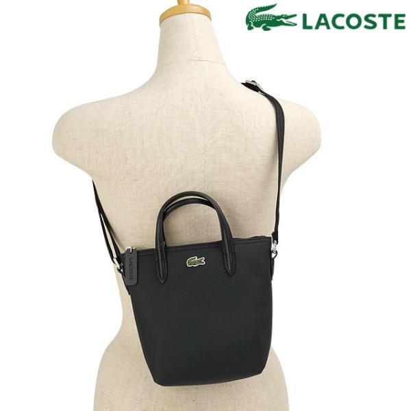 ラコステ LACOSTE L.12.12 コンセプト2WAYミニトート [NF2609PM-000 FW26] 鞄 ショルダーバッグ 手持ちカバン 斜め掛け ブラック 正規取扱店
