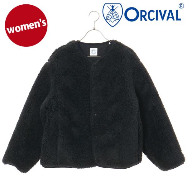 オーシバル ORCIVAL レディース ラウンドネック ブルゾン #OR-A0741-BFF ROUND NECK BLOUSON ボアフリース ウール混 ポリエステル ノーカラー 正規取扱店