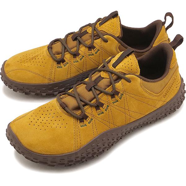 メレル MERRELL スニーカー メンズ ラプト J00005152 M WRAPT ベアフットシューズ ピッグスキンレザー アウトドア ブラウン MAPLE 正規取扱店