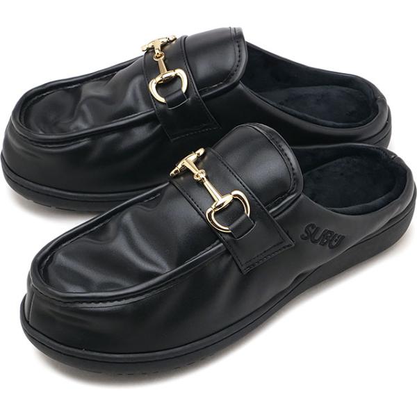 スブ SUBU サンダル ドット ローファー SC-49 DOTS LOAFER メンズ レディース 冬サンダル スリッポン 防寒 軽量 室内履き 外履き あったか 黒 Black 正規取扱店