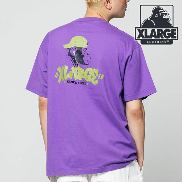 ニュージーランド限定‼️XLARGE パープル Tシャツ Mサイズ キャラクター mischiefstyle_10048185