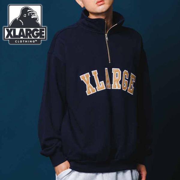 XLARGE（エクストラ ラージ） メンズ ハーフジッププルオーバー