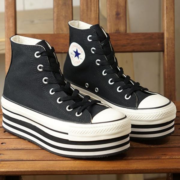 コンバース CONVERSE スニーカー オールスター チャンキーライン ハイカット ALL STAR メンズ・レディース 厚底 BLACK