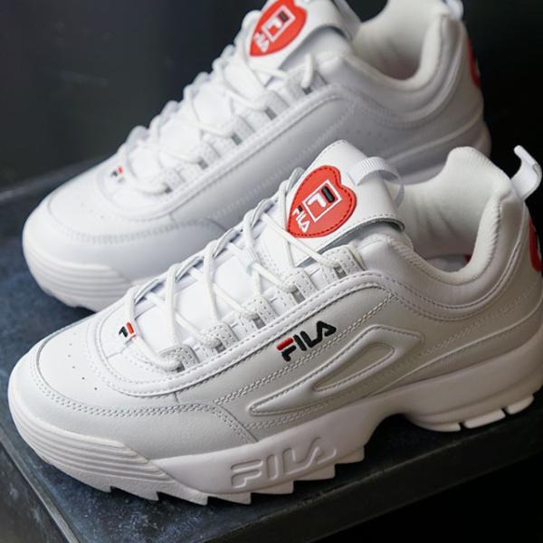 FILA DISRUPTOR II HEART フィラ ハート スニーカー Disruptor II Wedge Heart WHITE/PINK/RED （ホワイト） -FILA