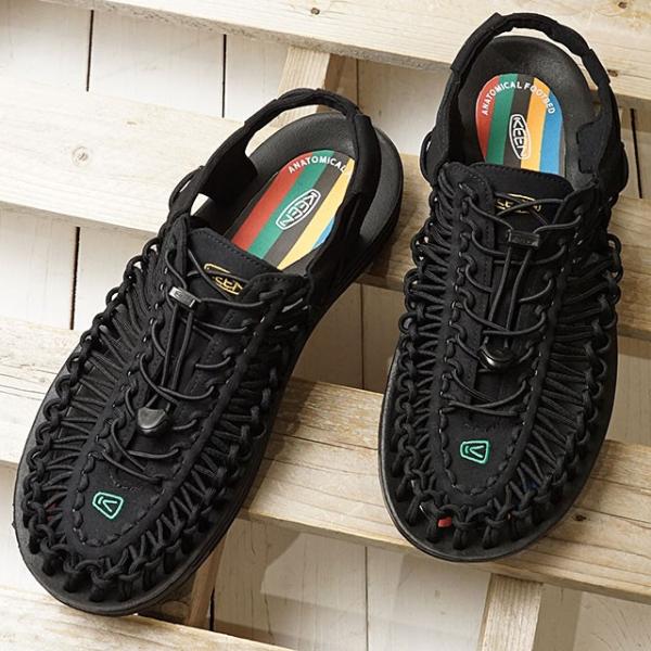 【28】KEEN　ATMOS　別注　コラボ　メンズ　黒　緑　ユニーク　サンダル 28】KEEN ATMOS 別注 コラボ メンズ 黒 緑 ユニーク サンダル
