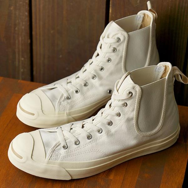コンバース CONVERSE ジャックパーセル サイドゴア RH HI JACK PURCELL SIDEGORE RH HI 33300311 FW20 ハイカットシューズ 靴 WHITE ホワイト系