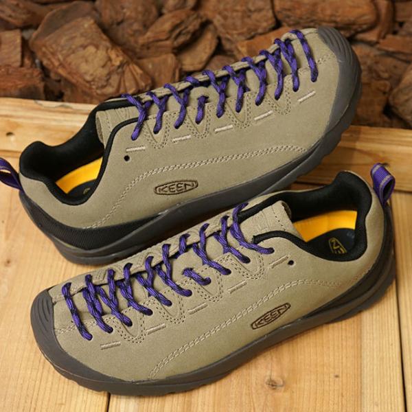 KEENジャスパー24㎝新品ブラックアウトドアシューズスニーカー紫色の靴ひも KEENジャスパー24㎝新品人気アウトドアシューズ ブラック紫靴