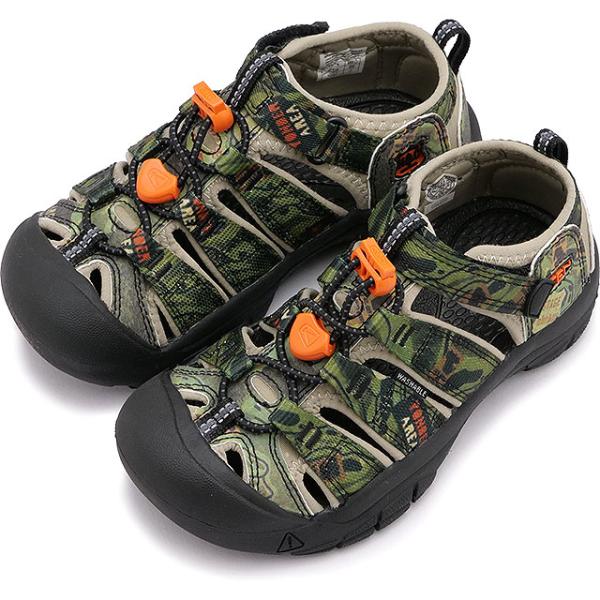 新品 KEEN キーン サンダル 22cm NEW ACO CAMO キッズ KEEN キーン ニューポート エイチツー キッズ サンダル 1026273