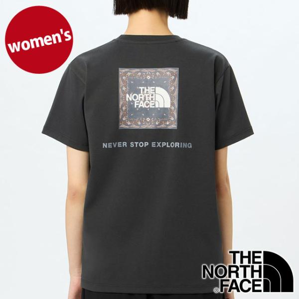 ザ・ノース・フェイス THE NORTH FACE ショートスリーブバンダナスクエアロゴティー NTW32446-K SS25 S S Bandana Square Logo Tee ブラック 正規取扱店