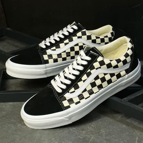 バンズ VANS スニーカー メンズ LX オールドスクール VN000CQD2BO LX Old Skool 靴 ローカットシューズ 白黒 CHECKERBOARD-BLACK OFF-WHITE 正規取扱店
